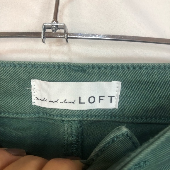 Loft Skinny Jeans Fitted Cropped Green - Picture 4 of 6